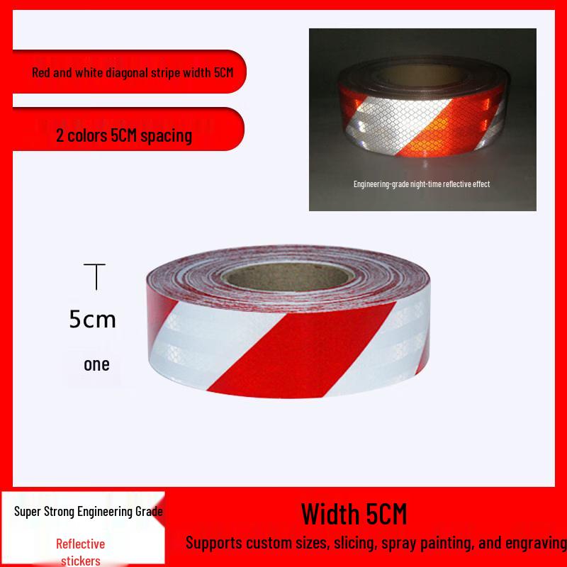 Red & White Diagonal Stripe Reflective Safety Tape
Red & White Diagonal Stripe Reflective Safety Tape