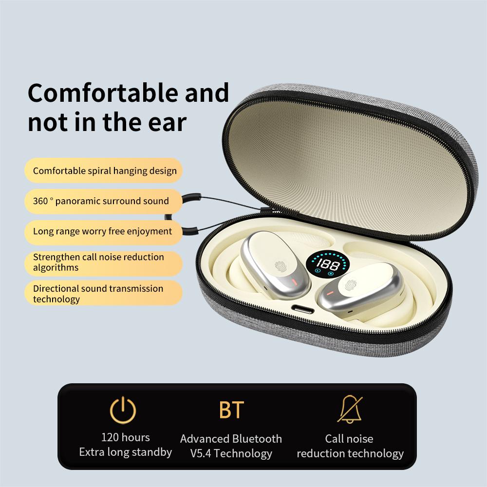 QH-006 OWS Bluetooth-compatible Earphone Rotatable Ear Hook Sports Headset with Nylon Hard Shell Charging Case Black
QH-006 OWS Bluetooth-compatible Earphone Rotatable Ear Hook Sports Headset with Nylon Hard Shell Charging Case Black