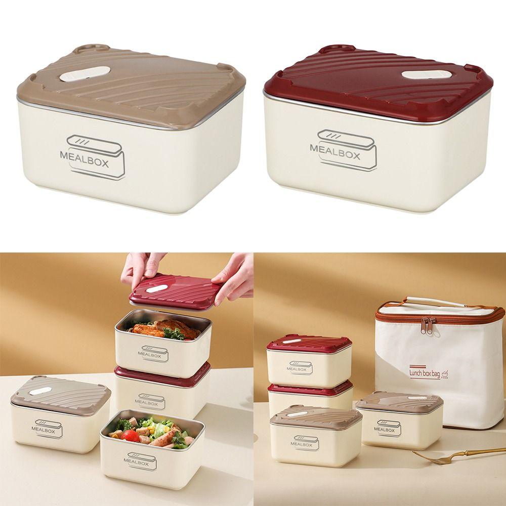 304 Stainless Steel Heat Preservation Lunch Box Rectangle Fresh-keeping Box Bento Box Commuting Shell коричневий
304 Stainless Steel Heat Preservation Lunch Box Rectangle Fresh-keeping Box Bento Box Commuting Shell коричневий