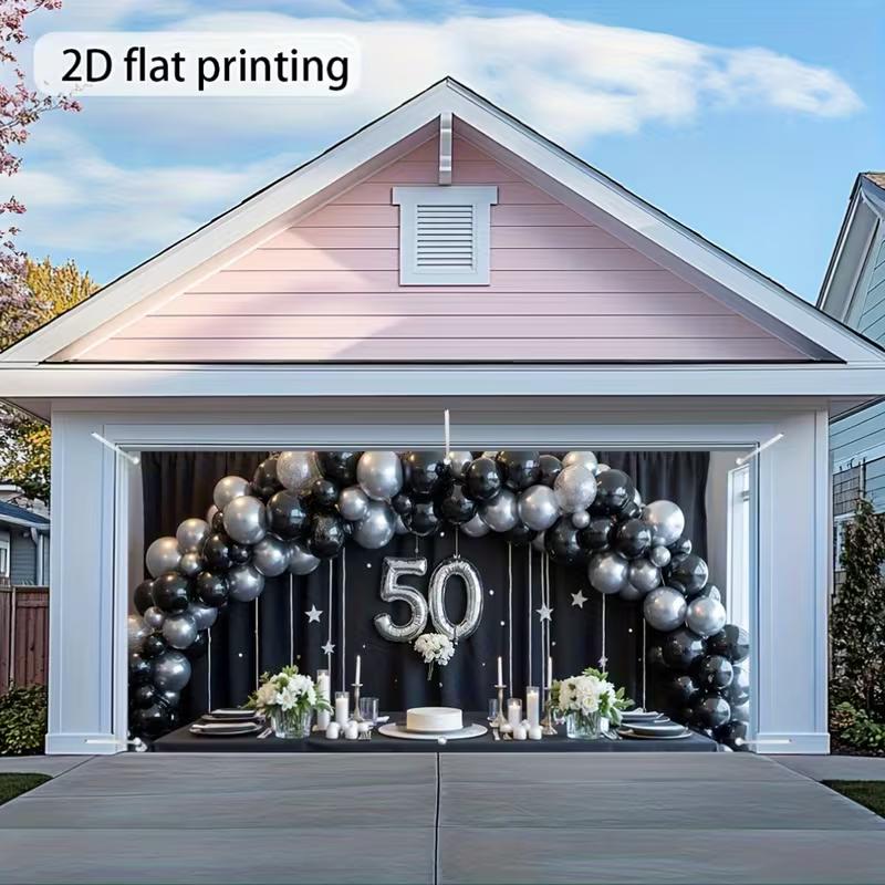 2D Black and Silver 50th Birthday Studio Background with Balloon Garland and Table Setup 47.2x31.5inch/120*80cm
2D Black and Silver 50th Birthday Studio Background with Balloon Garland and Table Setup 47.2x31.5inch/120*80cm