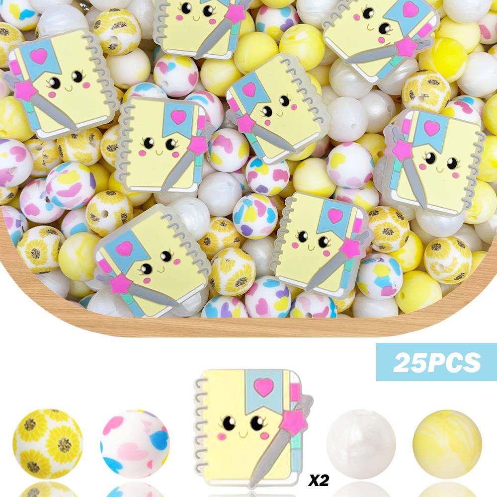 25/68PCS learning book series silicone bead set, perfect for DIY handmade crafts such as keychains, necklaces, bracelets, etc
25/68PCS learning book series silicone bead set, perfect for DIY handmade crafts such as keychains, necklaces, bracelets, etc