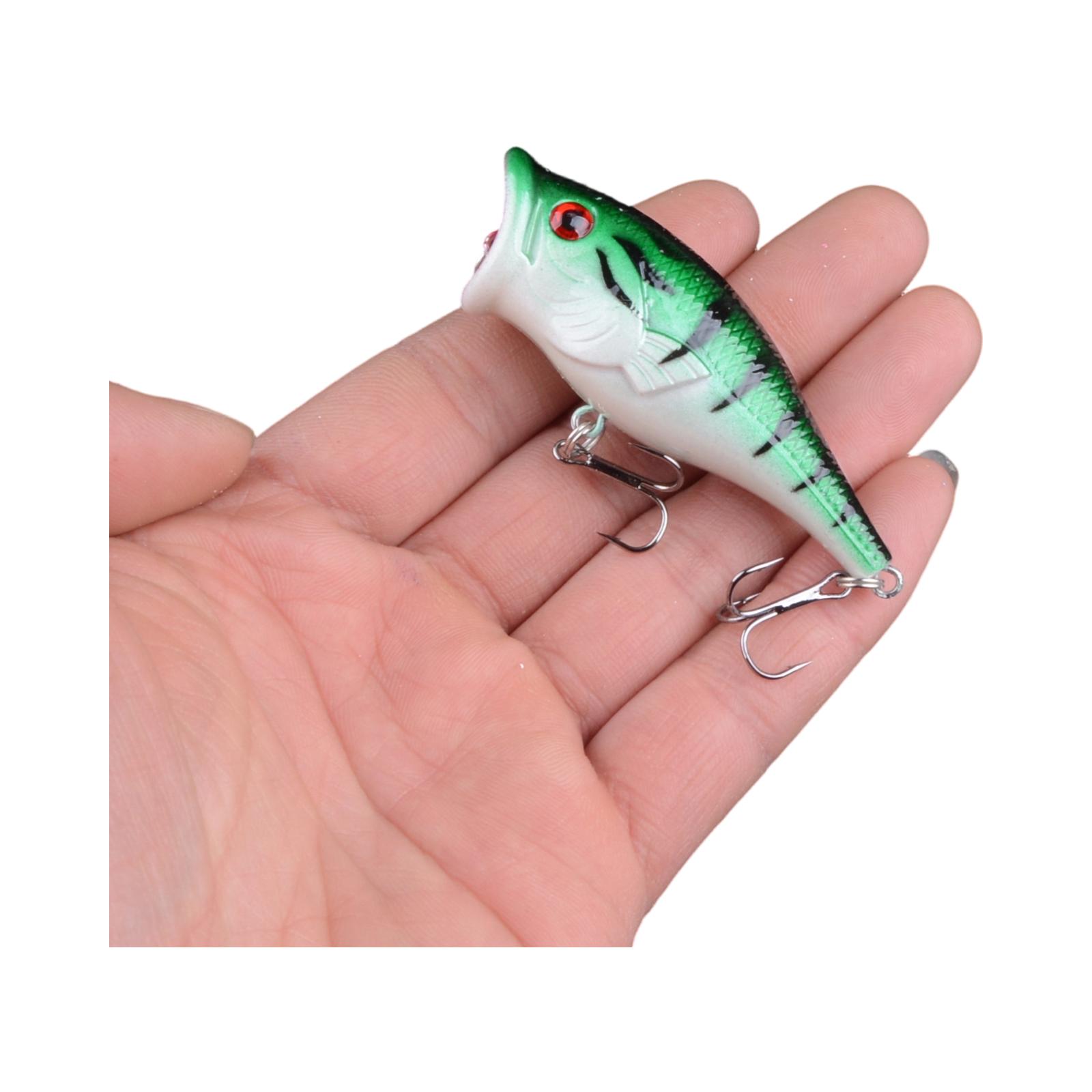 6 5cm 10g Fishing Lure Surface Popper Hard Bait with Dual Treble Hooks for Bass Pike Fishing one size
6 5cm 10g Fishing Lure Surface Popper Hard Bait with Dual Treble Hooks for Bass Pike Fishing one size