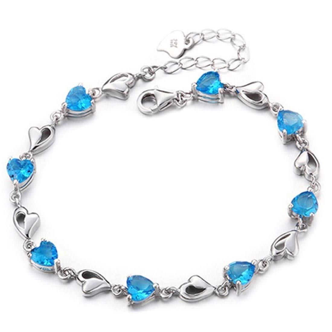 Rockyu Bracelet Blue Heart Crystal White Gold Plated Stainless Steel Angel Heart Accessory Jewelry Women s Guardian Design синій
Rockyu Bracelet Blue Heart Crystal White Gold Plated Stainless Steel Angel Heart Accessory Jewelry Women s Guardian Design синій