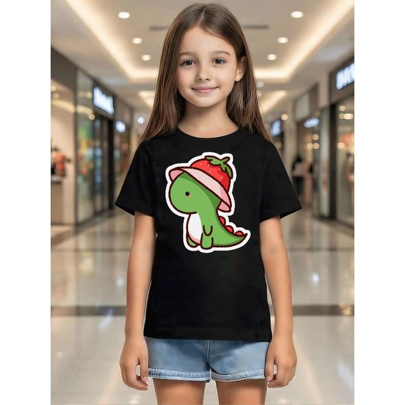 European sizes Girls T Shirt Casual Trendy Black Short Sleeve with Strawberry Hat Dinosaur Pattern Kids Apparel for Girls Outdoor Play Casual Wear 98cm чёрный
European sizes Girls T Shirt Casual Trendy Black Short Sleeve with Strawberry Hat Dinosaur Pattern Kids Apparel for Girls Outdoor Play Casual Wear 98cm чёрный