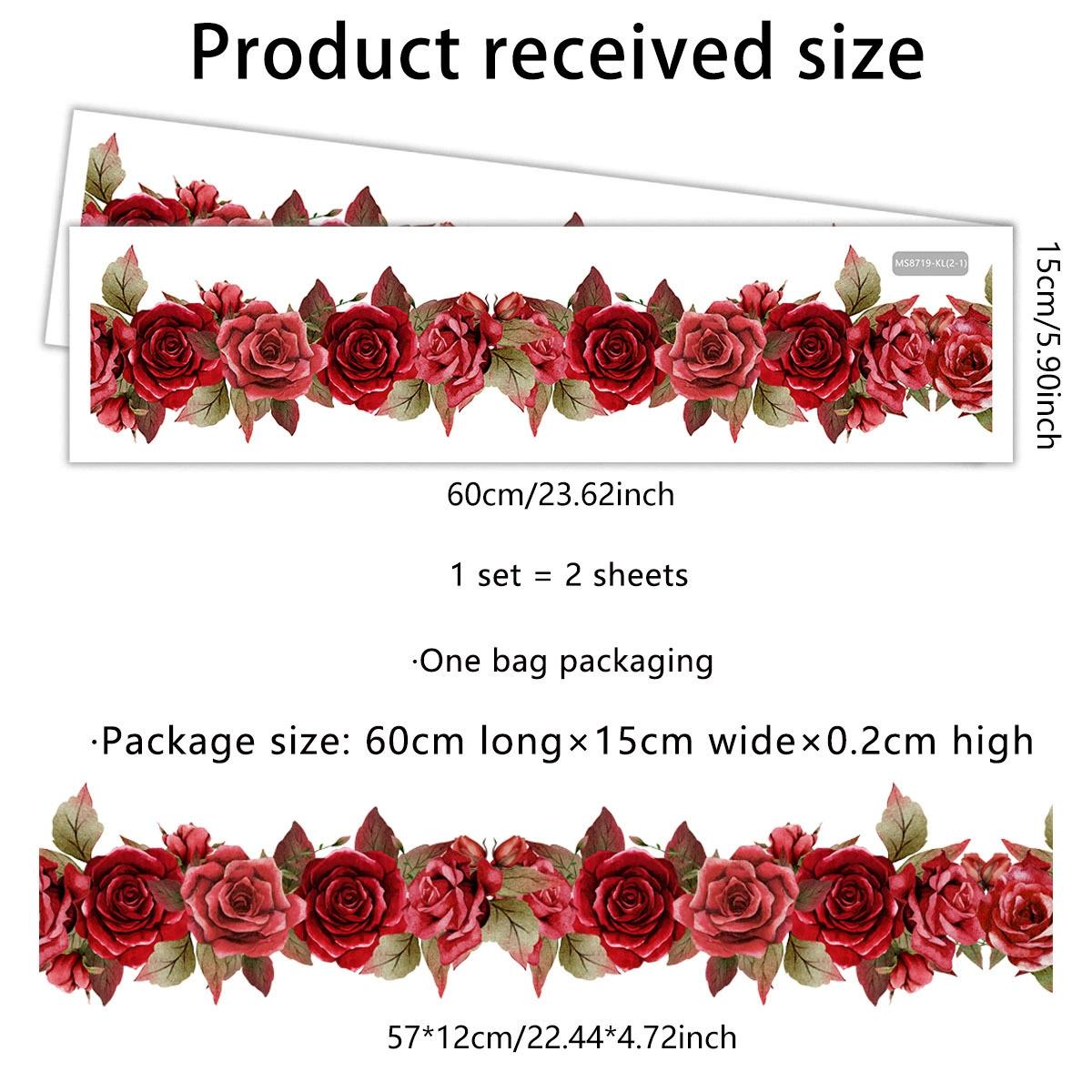 Fresh Strawberry Fower Rattan Wall Stickers Living Room Kitchen Bedroom Self-adhesive Wall stickers Background Decoration 15x60cm 2pcs
Fresh Strawberry Fower Rattan Wall Stickers Living Room Kitchen Bedroom Self-adhesive Wall stickers Background Decoration 15x60cm 2pcs