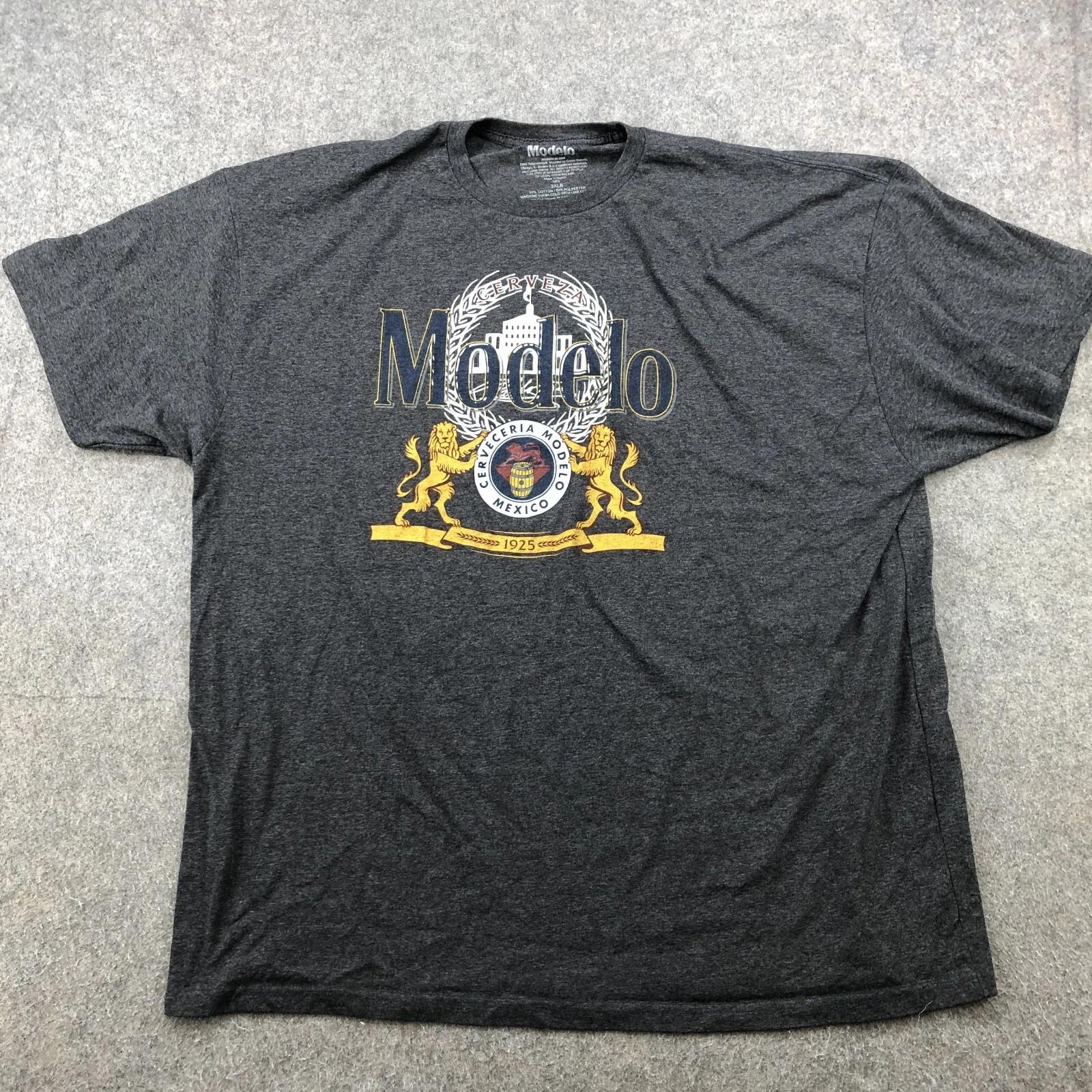 Modelo Shirt Mens 3XL Gray Short Sleeve Beer Graphic Spell Out Party S
Modelo Shirt Mens 3XL Gray Short Sleeve Beer Graphic Spell Out Party S