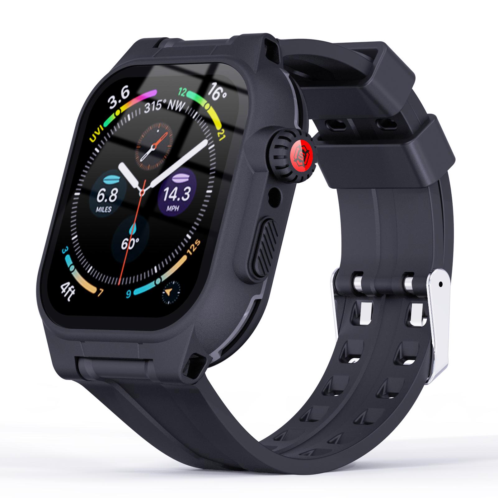 SHELLBOX Waterproof Case For Apple Watch Series 8 45mm/7 45mm Shockproof Screen Protective Case with Silicone Watch Band A
SHELLBOX Waterproof Case For Apple Watch Series 8 45mm/7 45mm Shockproof Screen Protective Case with Silicone Watch Band A