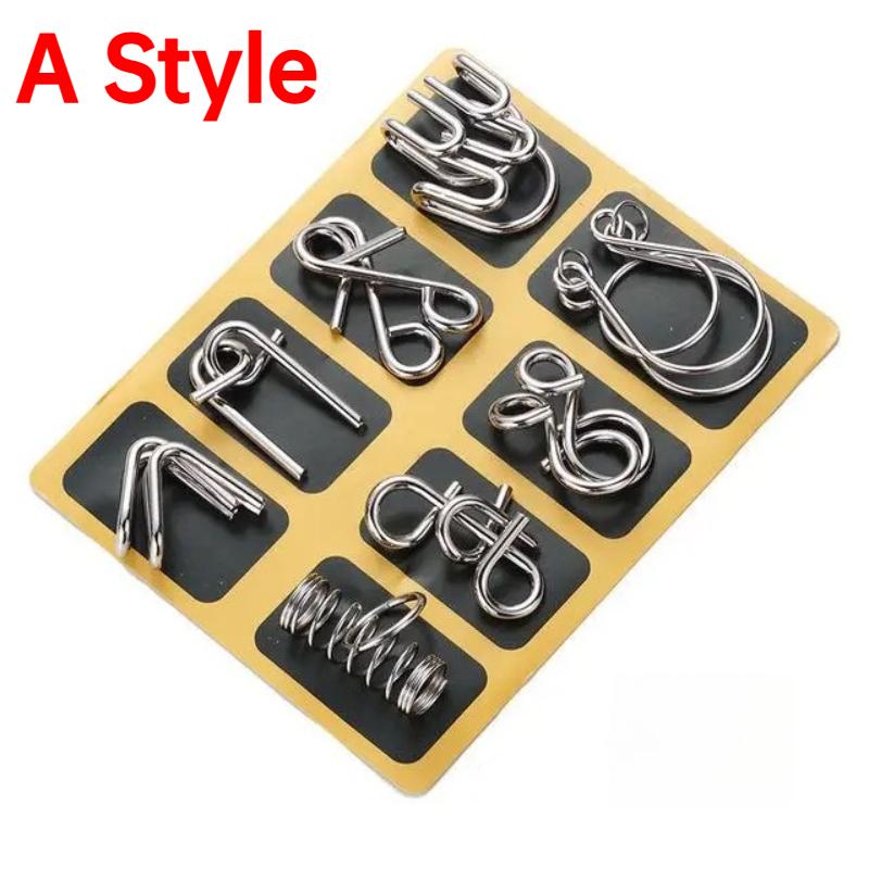 Classic Chinese Ring Puzzle Metal Brain Teaser IQ Logic Game for Children Adult Educational Toy Gift for Kids Adults A Style (Yellow)-8pcs
Classic Chinese Ring Puzzle Metal Brain Teaser IQ Logic Game for Children Adult Educational Toy Gift for Kids Adults A Style (Yellow)-8pcs