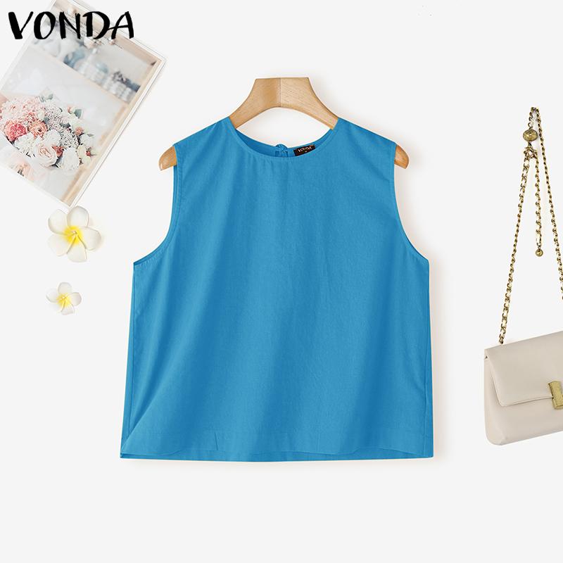 VONDA Summer Women Sleeveless Back Lace-up Casual Loose Tank Tops 2XL синий
VONDA Summer Women Sleeveless Back Lace-up Casual Loose Tank Tops 2XL синий