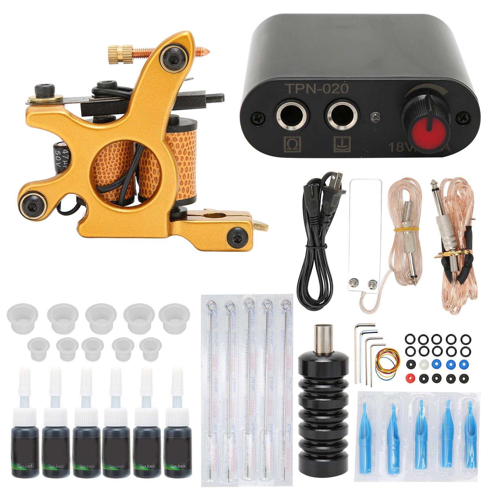 10 Wrap Liner Tattoo Coil Machine Kit Power Supply Tattoo Needles Complete Starter Tattoo Kit EU Plug
10 Wrap Liner Tattoo Coil Machine Kit Power Supply Tattoo Needles Complete Starter Tattoo Kit EU Plug