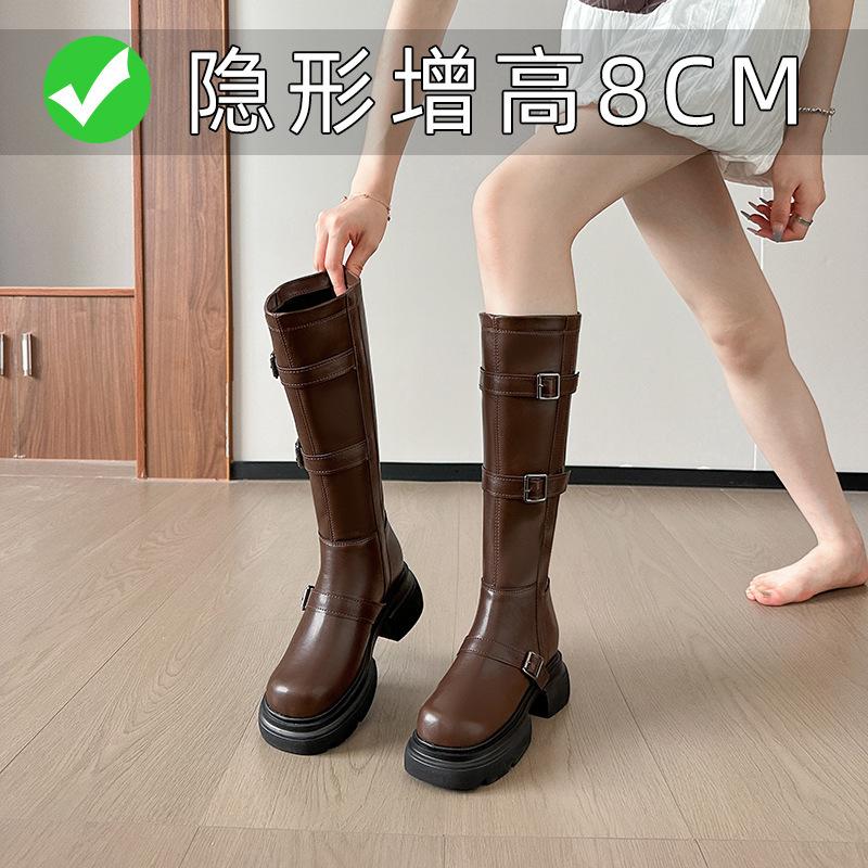 Thick-soled inner height-increasing leather buckle knight boots women s tall Martin boots autumn and winter new small long boots women 39
Thick-soled inner height-increasing leather buckle knight boots women s tall Martin boots autumn and winter new small long boots women 39