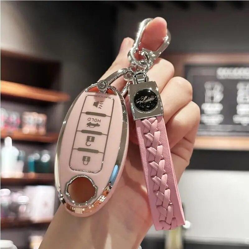 Key Fob Cover with Keychain for Nissan Altima Rogue Sentra Pathfinder Frontier Maxima Titan Murano Kicks Juke Versa Armada GTR
Key Fob Cover with Keychain for Nissan Altima Rogue Sentra Pathfinder Frontier Maxima Titan Murano Kicks Juke Versa Armada GTR