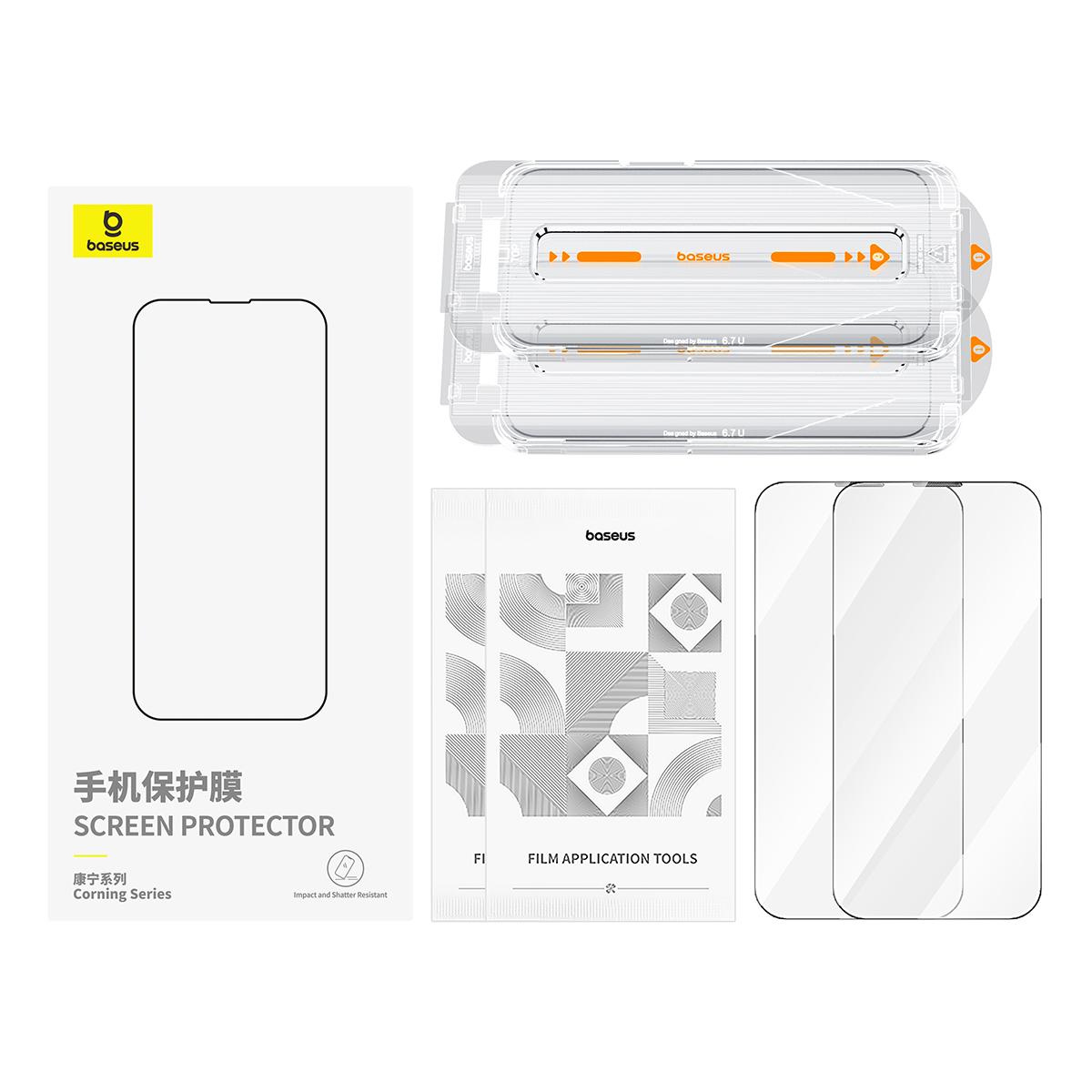 BASEUS Corning Series 2Pcs for iPhone 16 Pro Max HD Full Screen Protector Corning Gorilla Glass Film (With Dust Filter) As Shown A
BASEUS Corning Series 2Pcs for iPhone 16 Pro Max HD Full Screen Protector Corning Gorilla Glass Film (With Dust Filter) As Shown A