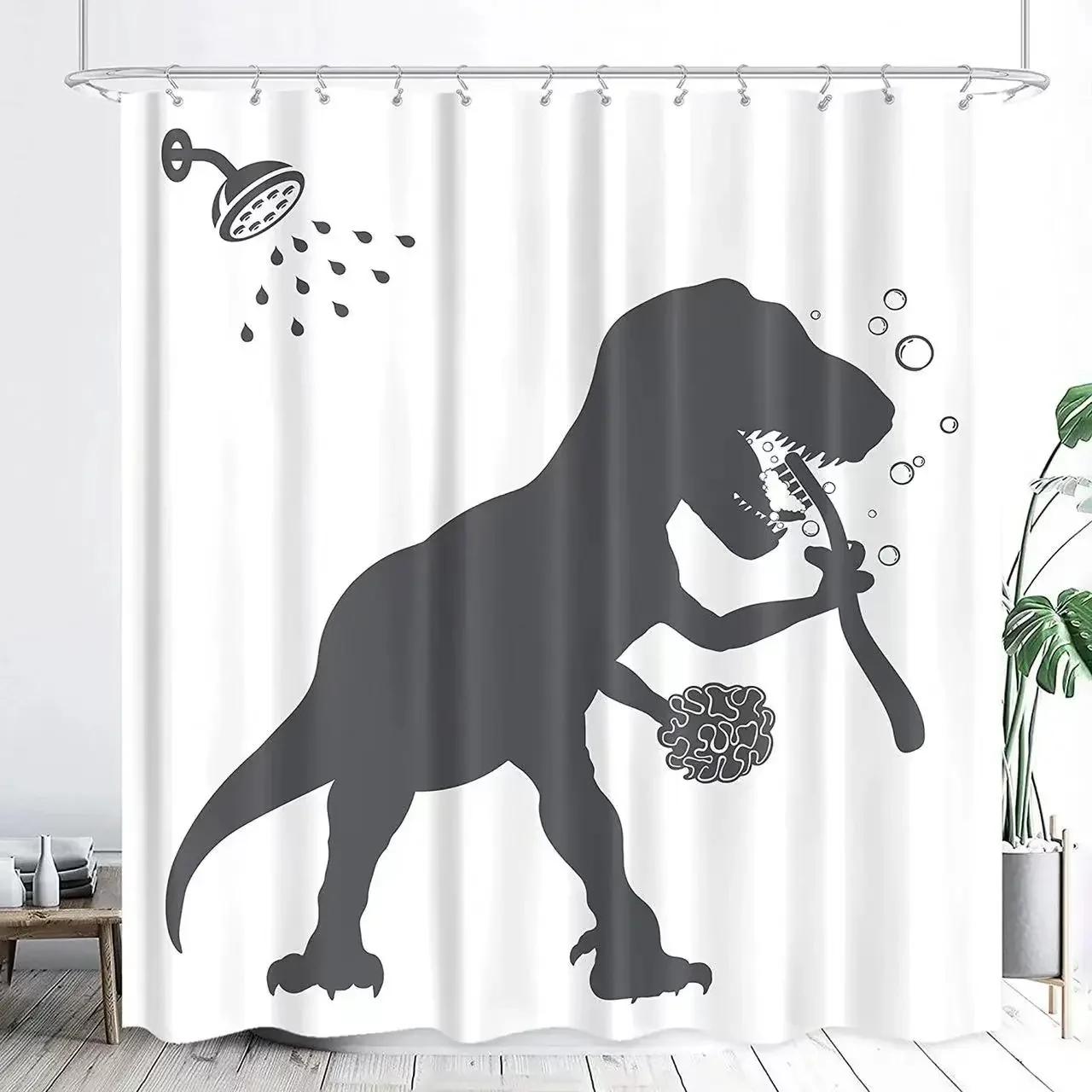 Grey Cute Rabbit Bathroom Shower Curtain Funny Cat Riding Dinosaur Animal Polyester Fabric Hanging Curtains Bathroom Decor Set W60H190(CM)-1 Pcs
Grey Cute Rabbit Bathroom Shower Curtain Funny Cat Riding Dinosaur Animal Polyester Fabric Hanging Curtains Bathroom Decor Set W60H190(CM)-1 Pcs