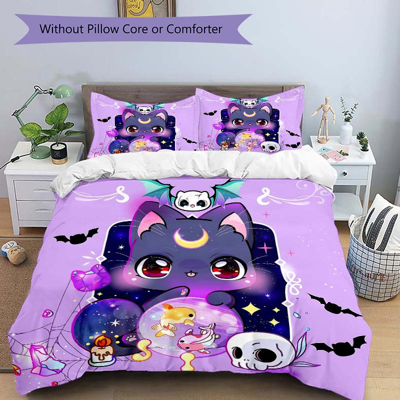 3pcs Moon Goddess Cat Pattern Bedding Set, 1* Cover + 2*Pillowcases, Printed Bedding Set, Soft and Comfortable, Suitable for Bedroom and Gue 135cm*200cm
3pcs Moon Goddess Cat Pattern Bedding Set, 1* Cover + 2*Pillowcases, Printed Bedding Set, Soft and Comfortable, Suitable for Bedroom and Gue 135cm*200cm
