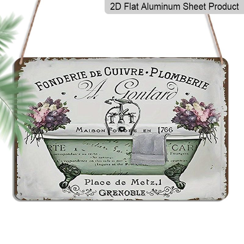 2D Flat Vintage French Bathroom Metal Wall Art - Shabby Chic Decor with Floral Design, Rustic Aluminium Sign for Home, Kitchen & Bathroom, 1765-1830 20*30cm
2D Flat Vintage French Bathroom Metal Wall Art - Shabby Chic Decor with Floral Design, Rustic Aluminium Sign for Home, Kitchen & Bathroom, 1765-1830 20*30cm