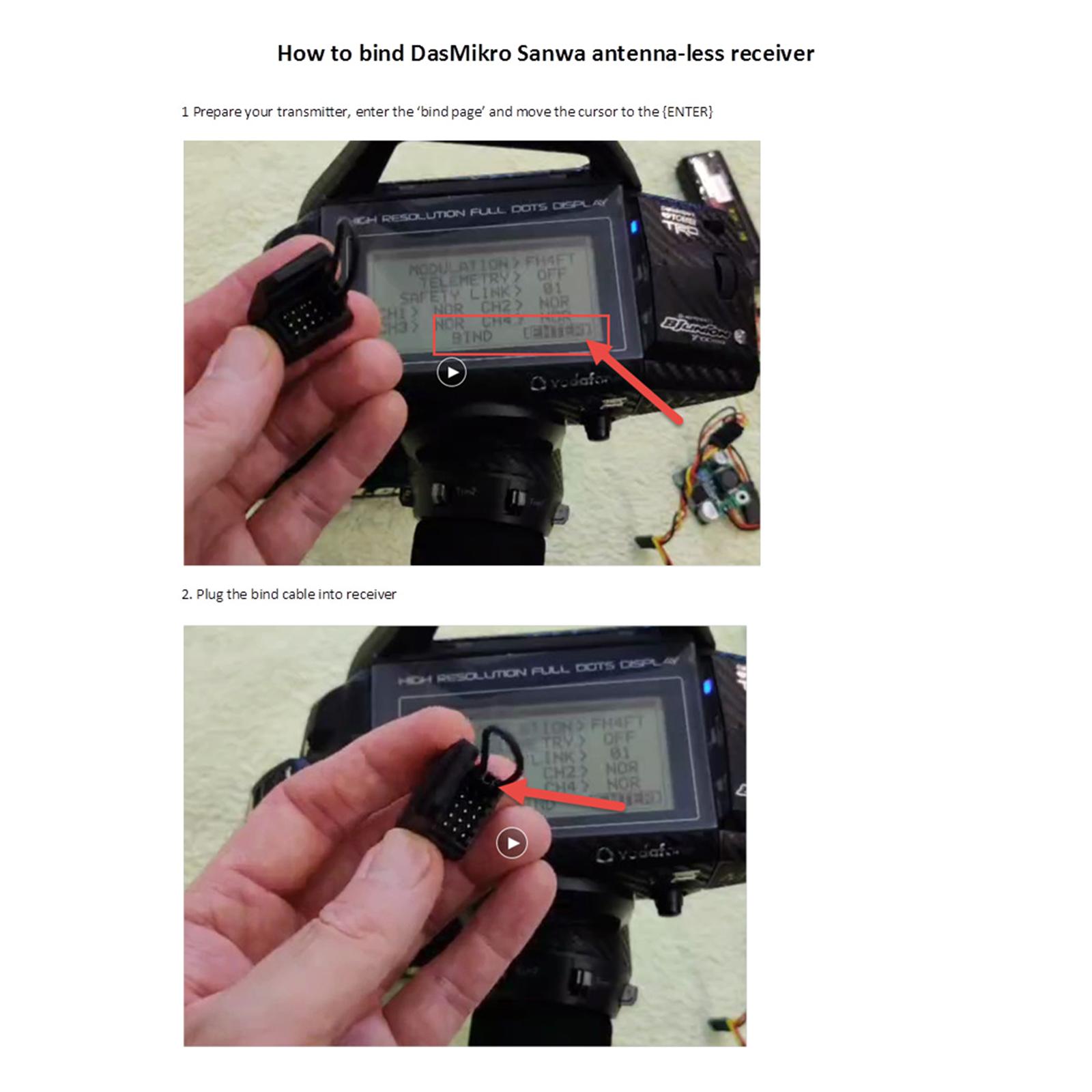 2.4G FH3/FH4 Receiver Sanwa 2.4GHz FH3/FH4 Selectable for Transmitters for MT4, MT44, M11X, M12, MT-S
2.4G FH3/FH4 Receiver Sanwa 2.4GHz FH3/FH4 Selectable for Transmitters for MT4, MT44, M11X, M12, MT-S