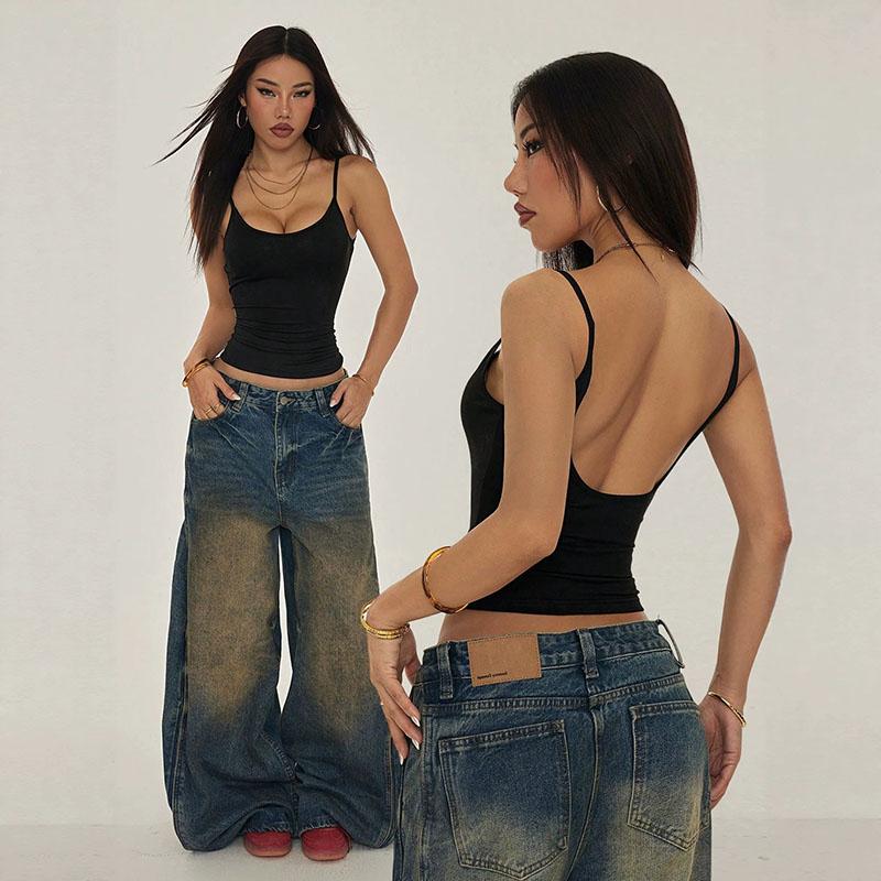 Summer Solid Color Sexy U-Neck Fashionable Versatile Strapless Backless Slim Fit Casual Vest Crop Top L чорний
Summer Solid Color Sexy U-Neck Fashionable Versatile Strapless Backless Slim Fit Casual Vest Crop Top L чорний