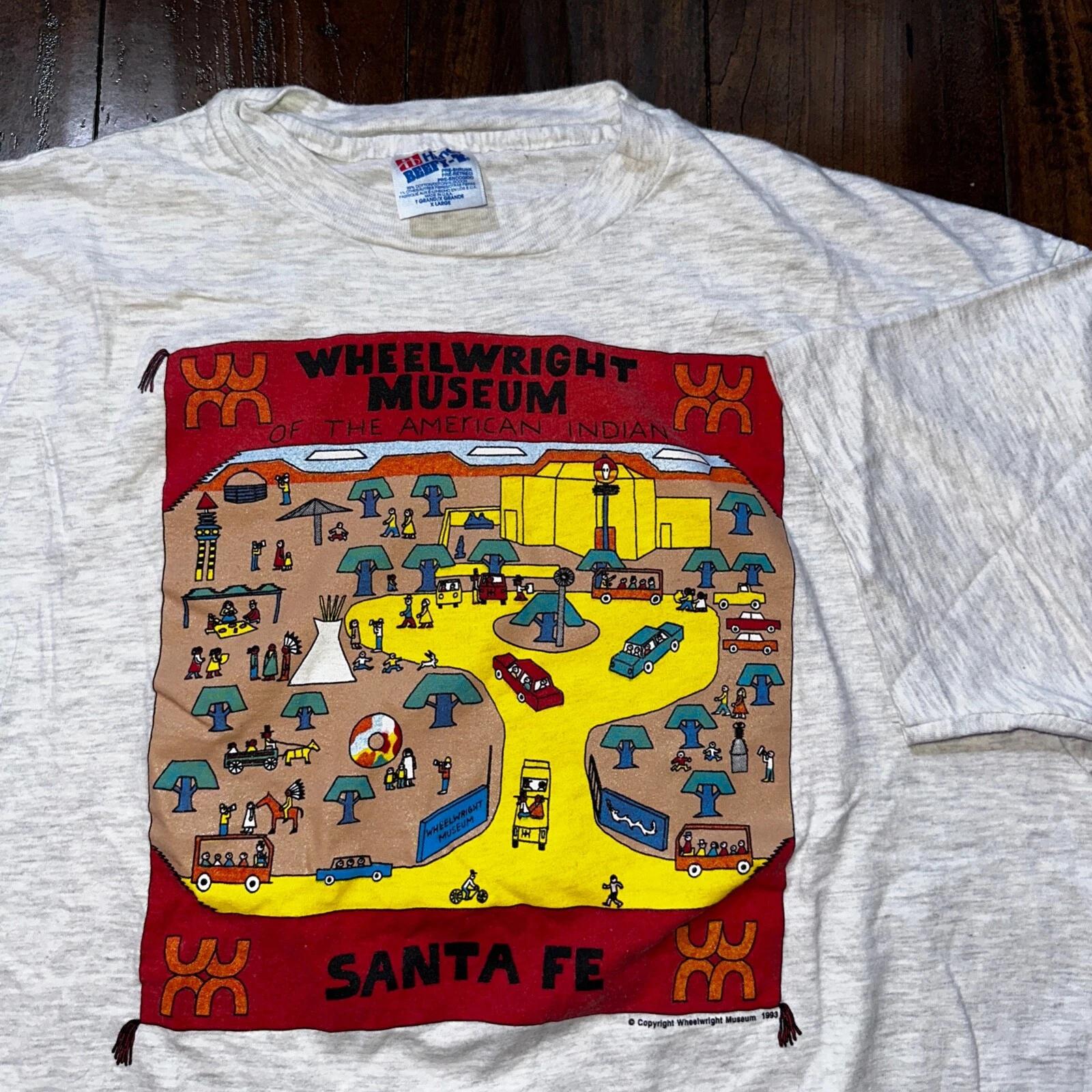 Wheel Wright Museum Vintage T Shirt Santa Fe New Mexico Travel Tribal Cute 90s S
Wheel Wright Museum Vintage T Shirt Santa Fe New Mexico Travel Tribal Cute 90s S