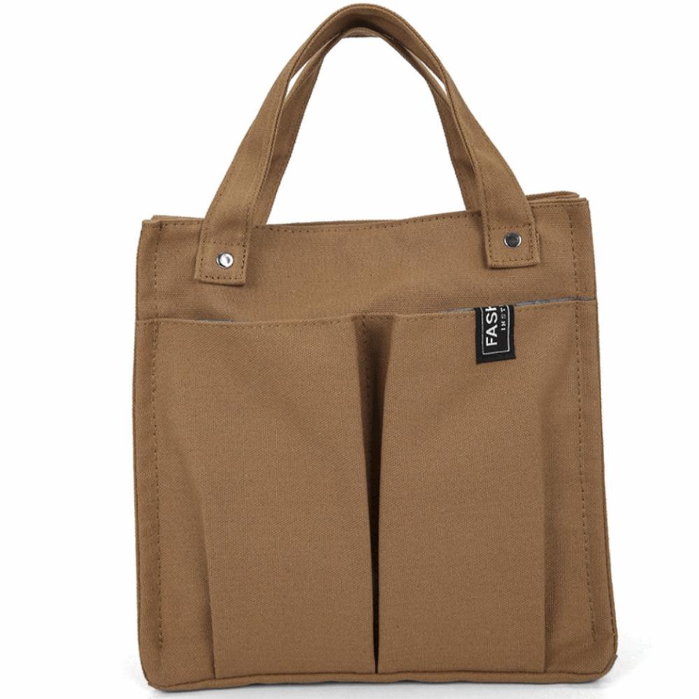 Casual Style Solid Color Canvas Handbag Durable Multi Pocket Handle Bag Eco-Friendly Lightweight Lunch Box Bag Daily Use кофейный
Casual Style Solid Color Canvas Handbag Durable Multi Pocket Handle Bag Eco-Friendly Lightweight Lunch Box Bag Daily Use кофейный