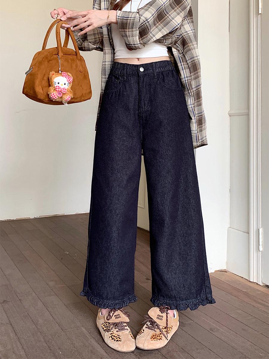 Plus Size High Waist Retro Cropped Jeans - Slimming Straight Wide Leg for Pear Shaped Women S темно-синий
Plus Size High Waist Retro Cropped Jeans - Slimming Straight Wide Leg for Pear Shaped Women S темно-синий