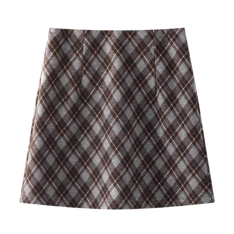 Vintage Plaid Woolen High-Waist A-Line Skirt for Petite Women - Autumn/Winter 2025 Collection 2XL/30 (125-135 lbs) кофейный
Vintage Plaid Woolen High-Waist A-Line Skirt for Petite Women - Autumn/Winter 2025 Collection 2XL/30 (125-135 lbs) кофейный