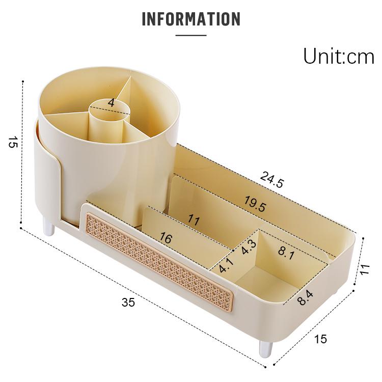 Desktop Cosmetics Storage Box Rotating Makeup Brush Holder Dressing Table Skincare Product Eyeshadow Pen Lipstick Storage Shelf
Desktop Cosmetics Storage Box Rotating Makeup Brush Holder Dressing Table Skincare Product Eyeshadow Pen Lipstick Storage Shelf