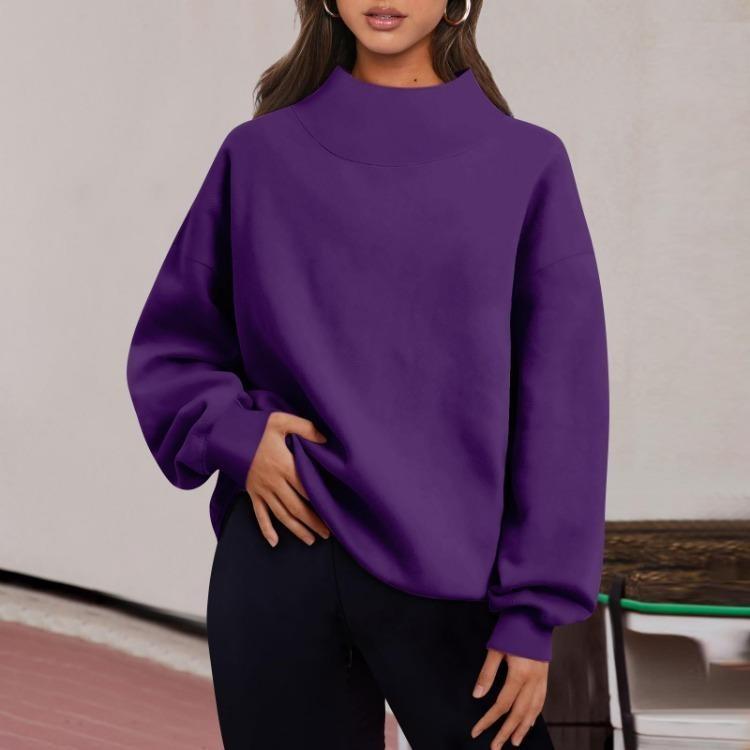 Fashion Women Turtleneck Sweatshirt Casual Long Sleeve Loose Top Solid Color Half Design Slit XXXL темно-фіолетовий колір
Fashion Women Turtleneck Sweatshirt Casual Long Sleeve Loose Top Solid Color Half Design Slit XXXL темно-фіолетовий колір
