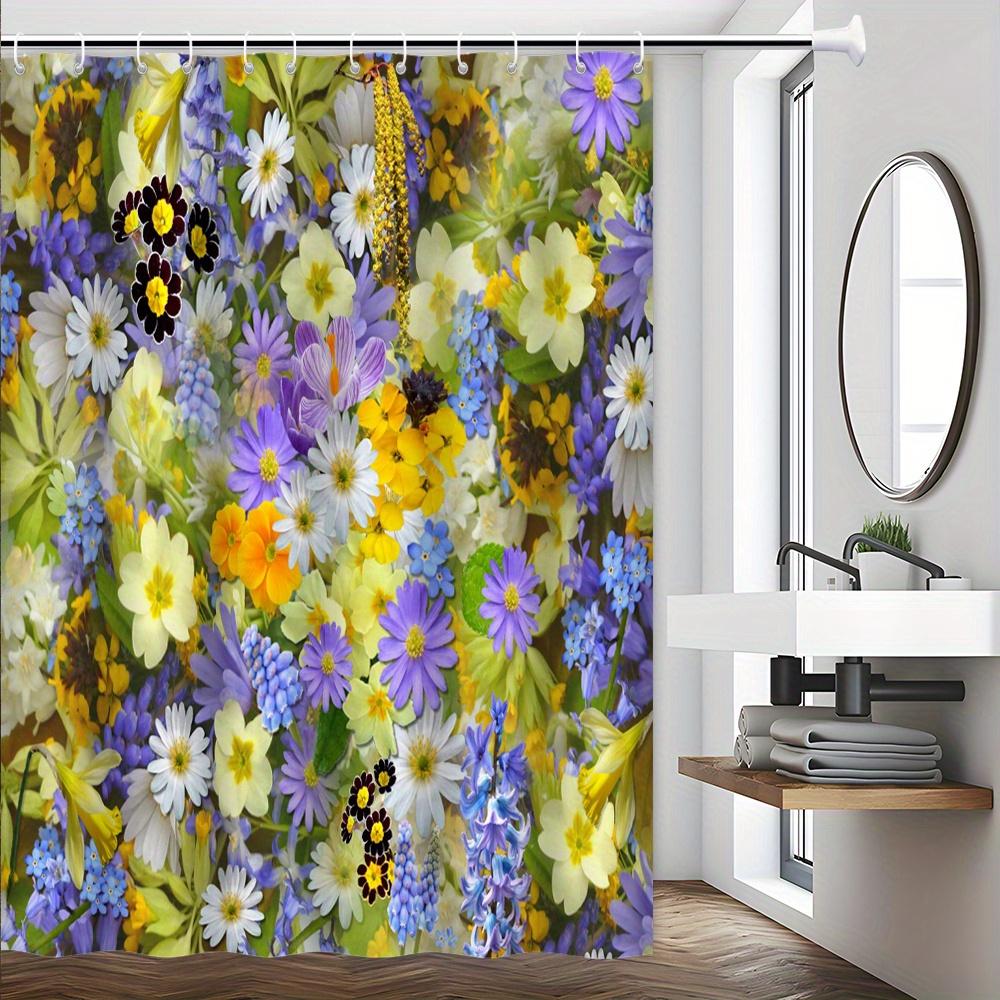 Vibrant Floral Shower Curtain - Colorful Wildflower Bouquet Theme For Bathroom Decor, Adds Freshness And Natural Beauty W60H190(CM)-1 Pcs
Vibrant Floral Shower Curtain - Colorful Wildflower Bouquet Theme For Bathroom Decor, Adds Freshness And Natural Beauty W60H190(CM)-1 Pcs