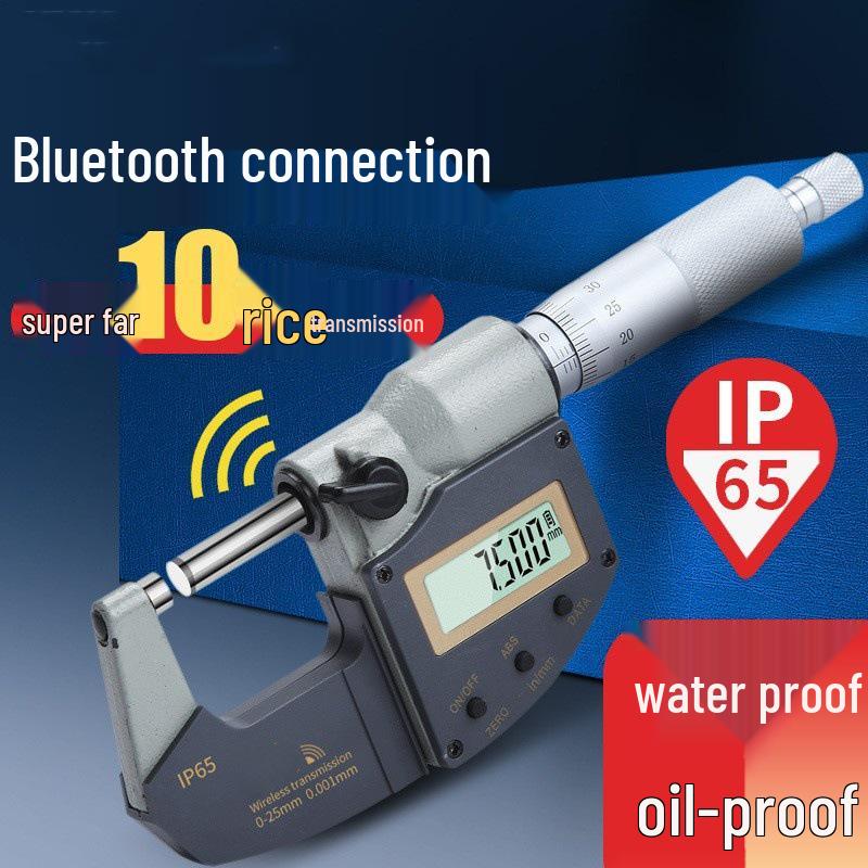 Высокоточный цифровой микрометр: Толщиномер 0-25 мм с электронным дисплеем Bluetooth IP65 Waterproof 0-25mm
Высокоточный цифровой микрометр: Толщиномер 0-25 мм с электронным дисплеем Bluetooth IP65 Waterproof 0-25mm