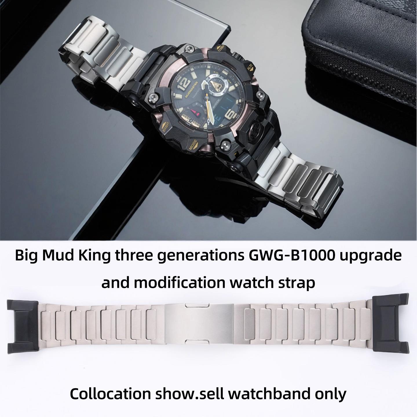 Легкий титановый ремешок для Casio GWG-B1000 3-го поколения Big Mud King Модифицированный металлический ремешок для часов Мужские Браслет аксессуары For GWG-B1000 series серебряный
Легкий титановый ремешок для Casio GWG-B1000 3-го поколения Big Mud King Модифицированный металлический ремешок для часов Мужские Браслет аксессуары For GWG-B1000 series серебряный