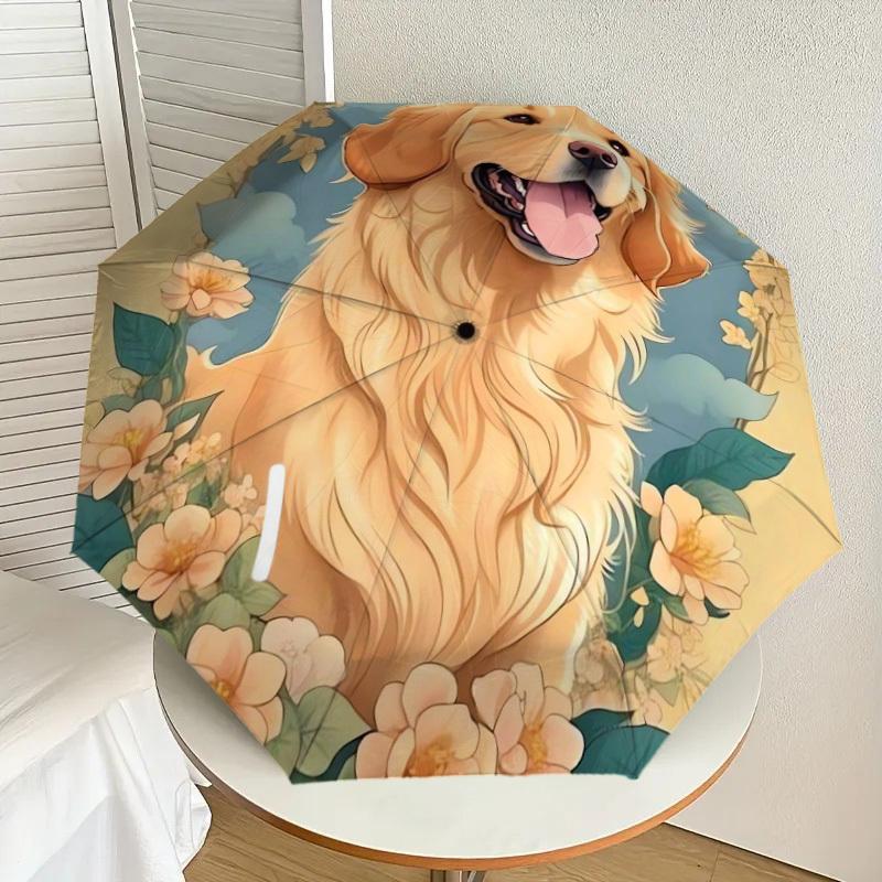 1pc Golden Retriever Floral Garden Umbrella with Plastic Handle,Suitable for All Seasons Home Travel Outdoor UmbrellaDD310
1pc Golden Retriever Floral Garden Umbrella with Plastic Handle,Suitable for All Seasons Home Travel Outdoor UmbrellaDD310