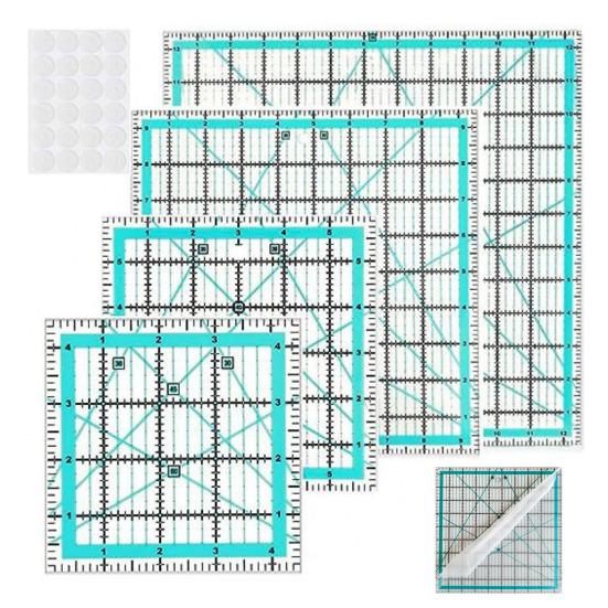 4Pcs Acrylic Quilting Ruler with Non-Slip Rings 4.5/6/9.5/12.5-Inch Square Fabric Cutting Patchwork жёлтый
4Pcs Acrylic Quilting Ruler with Non-Slip Rings 4.5/6/9.5/12.5-Inch Square Fabric Cutting Patchwork жёлтый