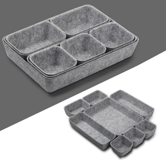 Drawer Felt Storage Box Soft Desk Drawer Organizer For Office Living Room Bedroom Dressing Table 8pcs Desktop Makeup Storage Hom світло-сірого кольору
Drawer Felt Storage Box Soft Desk Drawer Organizer For Office Living Room Bedroom Dressing Table 8pcs Desktop Makeup Storage Hom світло-сірого кольору