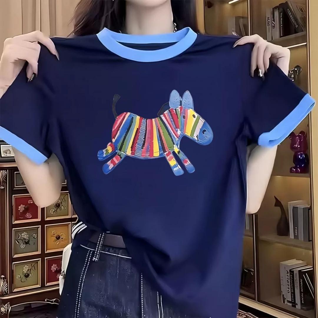 Women s Contrast Trim Ripple Print Crew Neck T-Shirt 3XL
Women s Contrast Trim Ripple Print Crew Neck T-Shirt 3XL