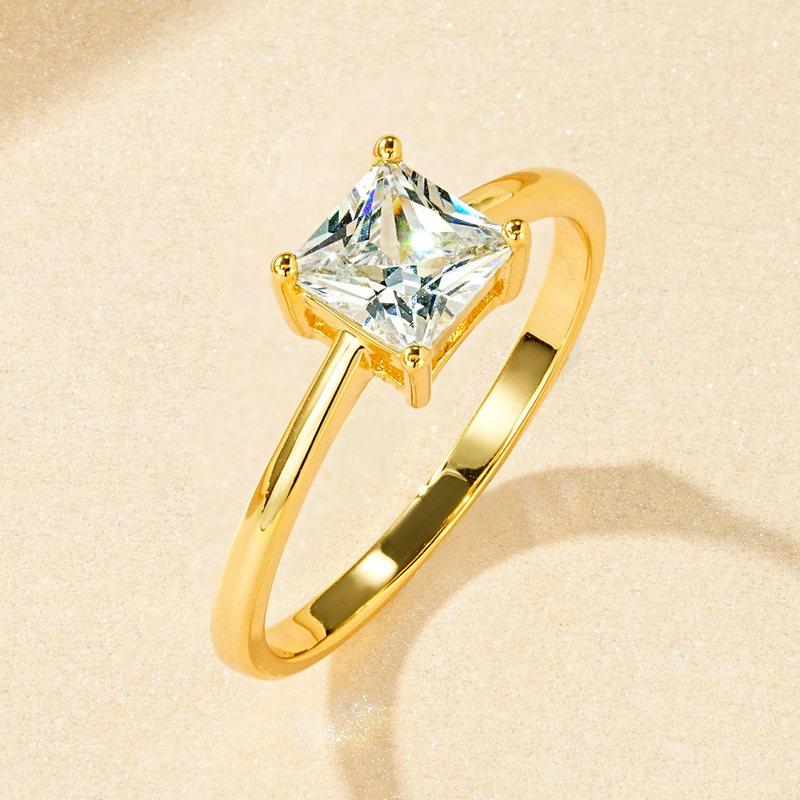 Rrjzz 14K Gold Plated Square Solitaire Rings Princess Cut CZ Simulated Diamond Ring for Women Anniversary Fine Jewelry Gifts 5
Rrjzz 14K Gold Plated Square Solitaire Rings Princess Cut CZ Simulated Diamond Ring for Women Anniversary Fine Jewelry Gifts 5