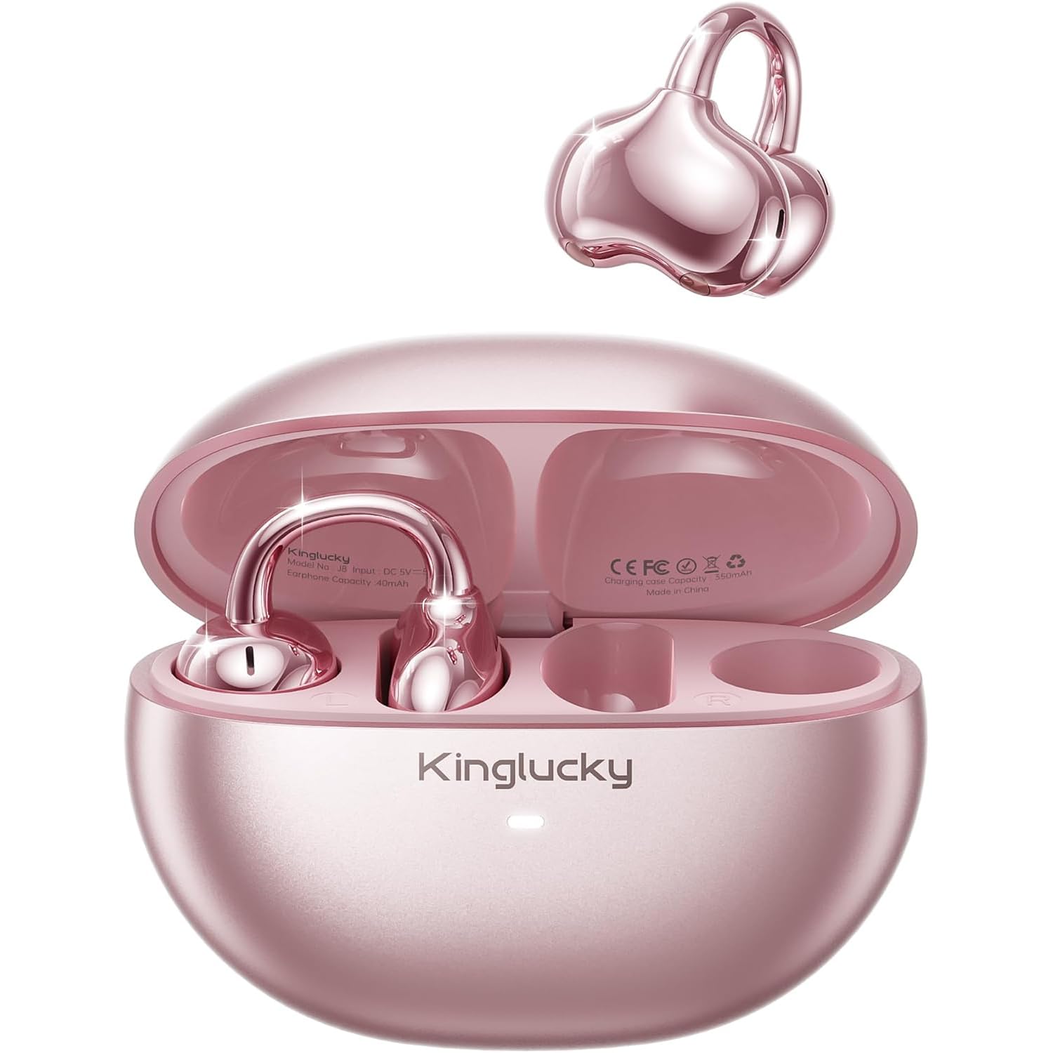 Kinglucky Наушники-каффы, Звуконепроницаемые, Bluetooth 5.4, Открытого типа, Стильные, со съемными серьгами, Водонепроницаемые IPX5, 50 часов воспроизведения,
Kinglucky Наушники-каффы, Звуконепроницаемые, Bluetooth 5.4, Открытого типа, Стильные, со съемными серьгами, Водонепроницаемые IPX5, 50 часов воспроизведения,