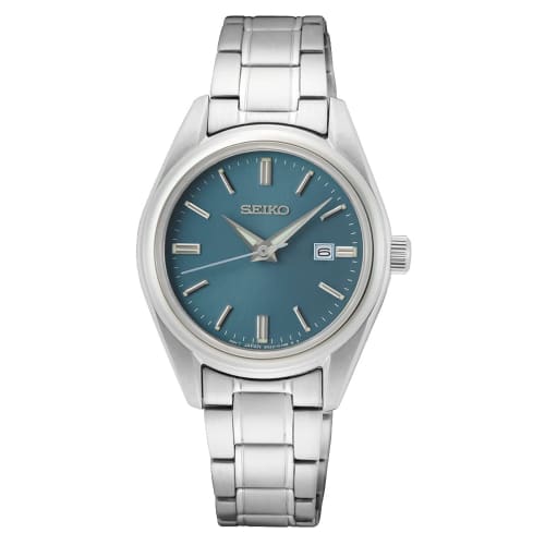 Seiko Women s Quartz Watch, Overseas Model, Turquoise Blue, SUR531P1
Seiko Women s Quartz Watch, Overseas Model, Turquoise Blue, SUR531P1