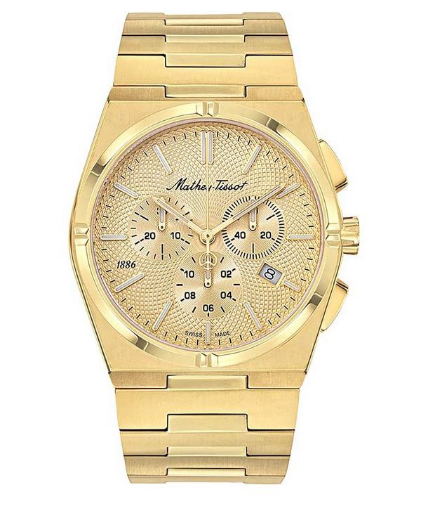 Mathey-Tissot Zeus Chrono Gold Tone Нержавеющая сталь Золотистый оттенок кварцевые часы H118CHPDI мужские золотой
Mathey-Tissot Zeus Chrono Gold Tone Нержавеющая сталь Золотистый оттенок кварцевые часы H118CHPDI мужские золотой