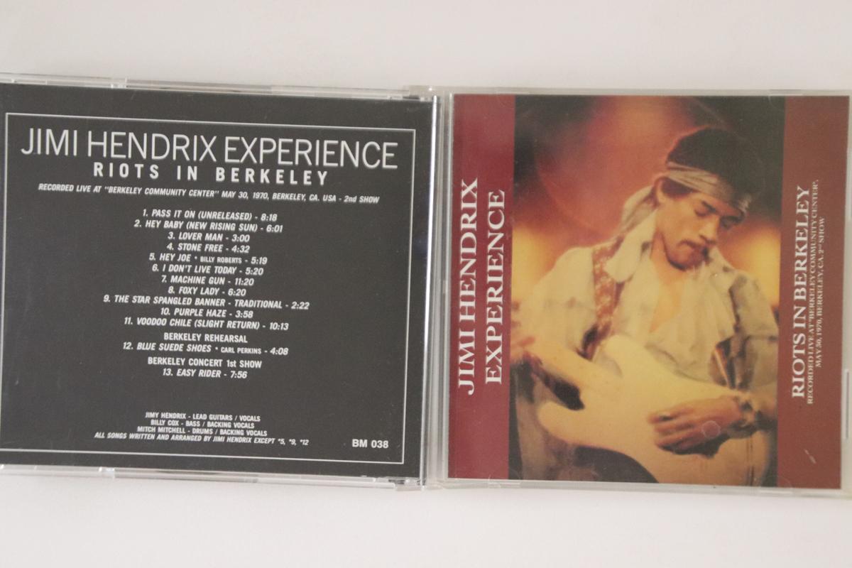 CD JIMI HENDRIX EXPERIENCE - Riots In Berkeley BM038JIMI BEECH MARTEN RE 1991 Italy Rock Used
CD JIMI HENDRIX EXPERIENCE - Riots In Berkeley BM038JIMI BEECH MARTEN RE 1991 Italy Rock Used