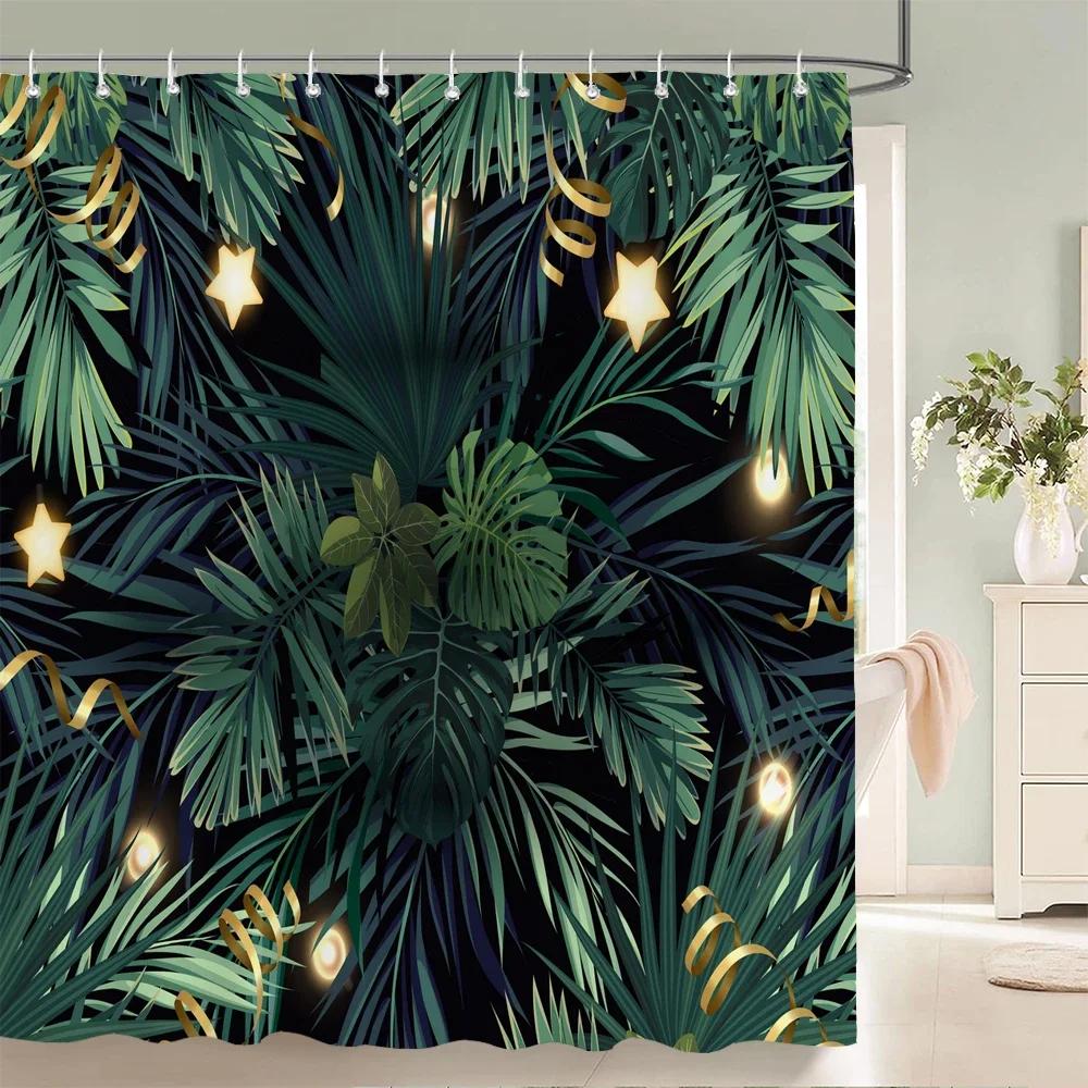 Green Plant Leaves Printed Shower Curtain Waterproof Polyester Curtain With Hook Decoration Bathroom Curtain 3D Shower Curtains W60H190(CM)-1 Pcs
Green Plant Leaves Printed Shower Curtain Waterproof Polyester Curtain With Hook Decoration Bathroom Curtain 3D Shower Curtains W60H190(CM)-1 Pcs