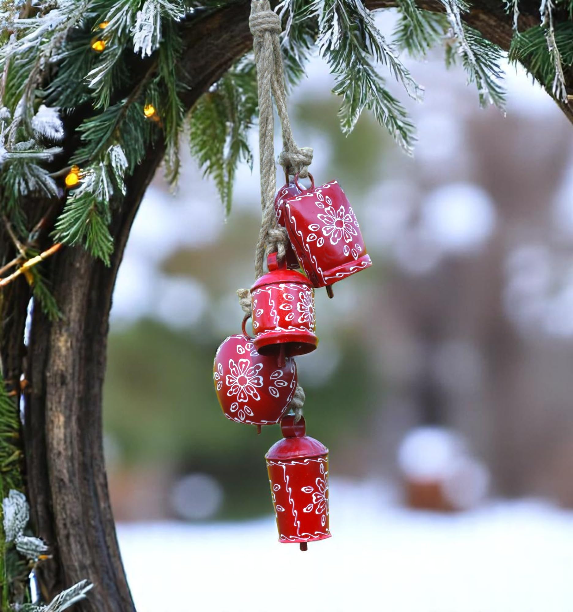 25” Red Cow Bell Wind Chime – Rustic Hanging Bells for Christmas, Porch, Doorway & Indoor Decor
25” Red Cow Bell Wind Chime – Rustic Hanging Bells for Christmas, Porch, Doorway & Indoor Decor