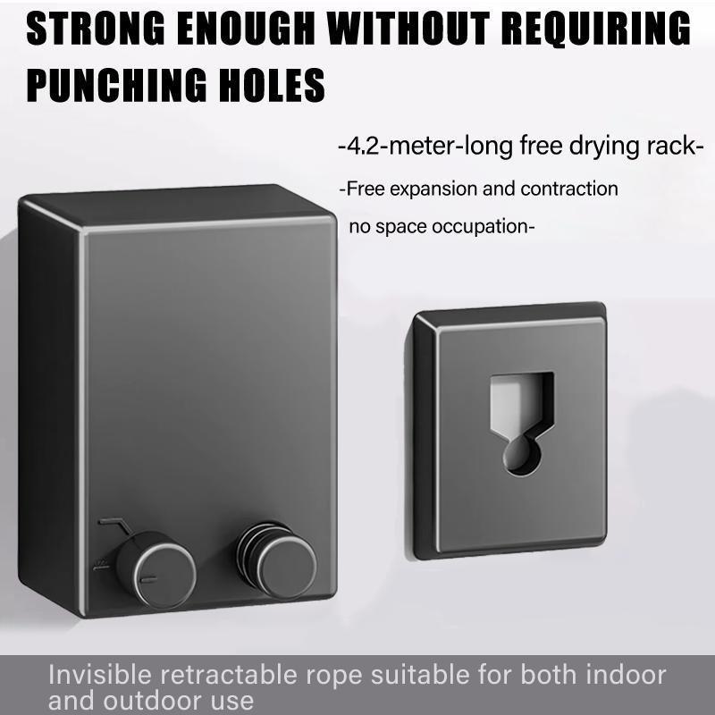 Retractable Clothesline Wall-Mounted Without Holes Indoor And Outdoor Universal Clothes Drying Quilts Are Small And Invisible чёрный
Retractable Clothesline Wall-Mounted Without Holes Indoor And Outdoor Universal Clothes Drying Quilts Are Small And Invisible чёрный