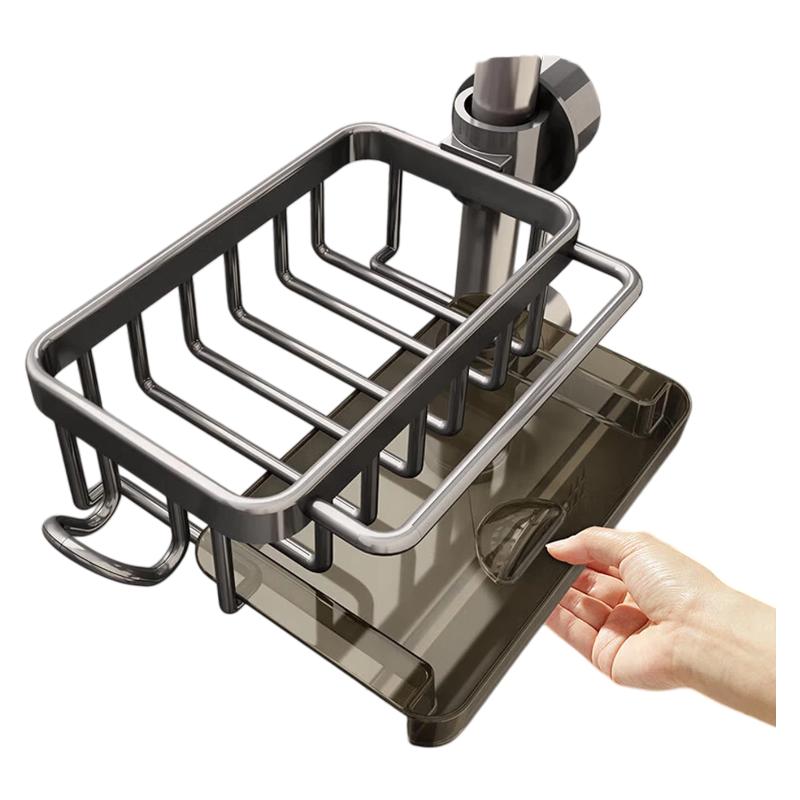 CADUKE Kitchen Faucet Storage Rack, Dishwashing Sink Organizer, Household Draining Multi-Functional Cloth Storage Shelf сірий
CADUKE Kitchen Faucet Storage Rack, Dishwashing Sink Organizer, Household Draining Multi-Functional Cloth Storage Shelf сірий