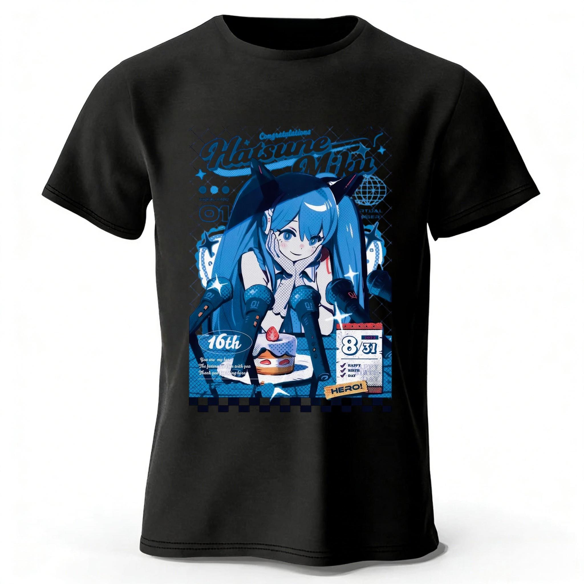Japanese Virtual Idol Hatsune Miku High Quality Cotton Tshirt for MenWomen Daily Fashion Casual Comfort Large Short Sleeve Top S
Japanese Virtual Idol Hatsune Miku High Quality Cotton Tshirt for MenWomen Daily Fashion Casual Comfort Large Short Sleeve Top S
