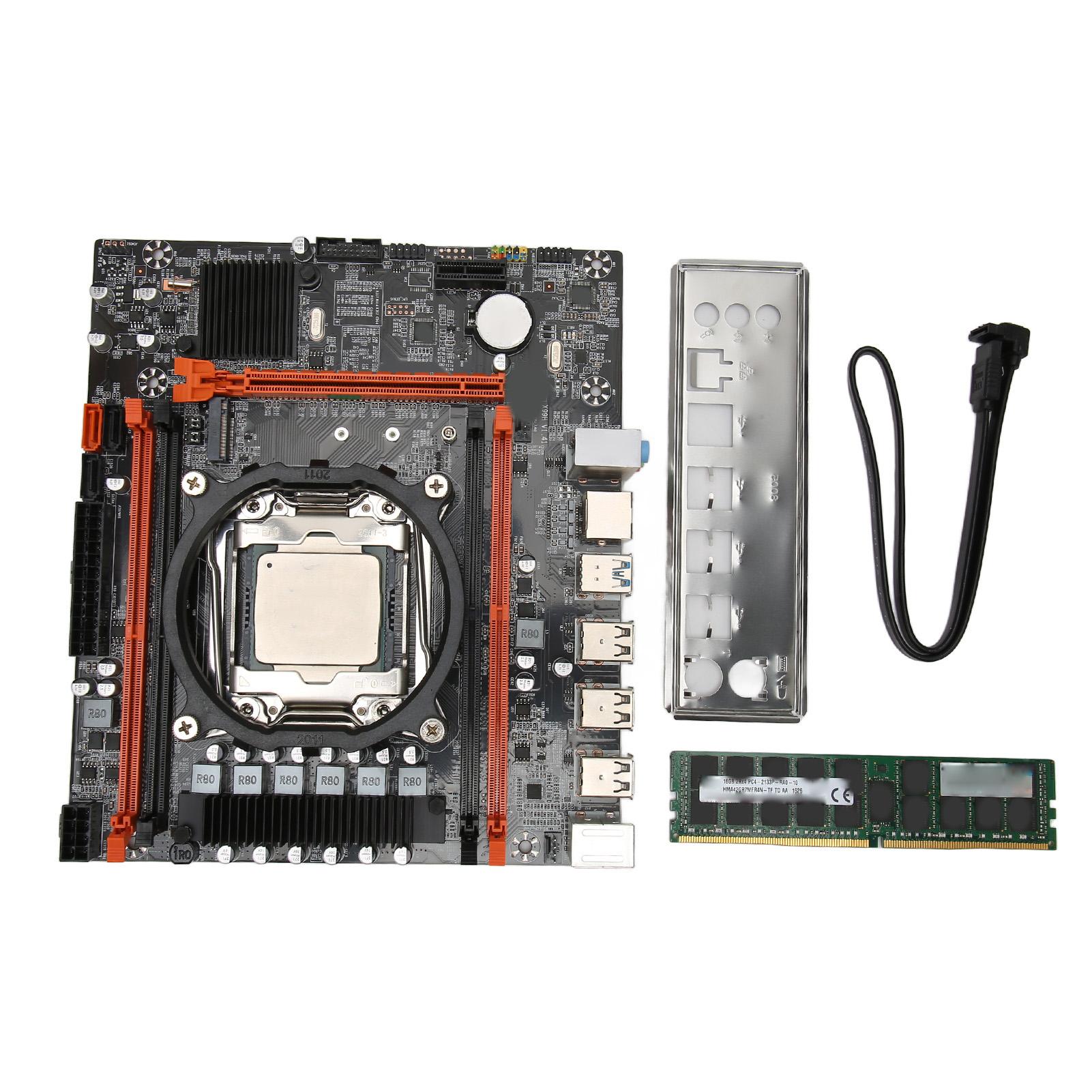 X99 DDR4 Motherboard Dual Channel LGA2011 3 Pin CPU E5 2670V3 16G Computer Desktop Mainboard
X99 DDR4 Motherboard Dual Channel LGA2011 3 Pin CPU E5 2670V3 16G Computer Desktop Mainboard