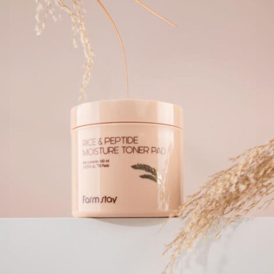 Увлажняющий тонер-диск FarmStay Rice & Peptide (70 пэдов)
Увлажняющий тонер-диск FarmStay Rice & Peptide (70 пэдов)