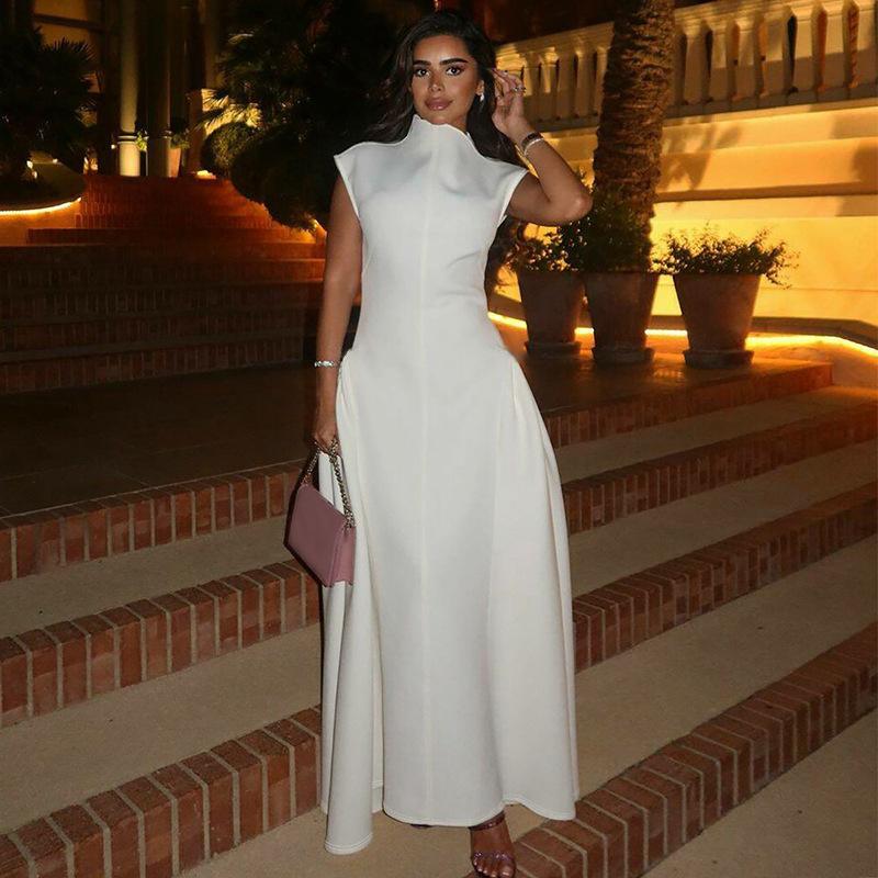 Women s Sleeveless High Neck Solid White Maxi Dress Casual Elegant Long Gown XL
Women s Sleeveless High Neck Solid White Maxi Dress Casual Elegant Long Gown XL