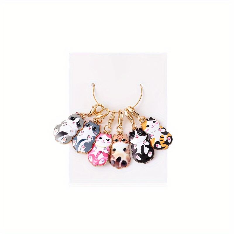 Adorable Cat-Themed Crochet Hook Markers - Durable Alloy with Lobster Clasp, Multi-Color Knitting Accessories & Keychain Pendants for Craft 6pcs
Adorable Cat-Themed Crochet Hook Markers - Durable Alloy with Lobster Clasp, Multi-Color Knitting Accessories & Keychain Pendants for Craft 6pcs
