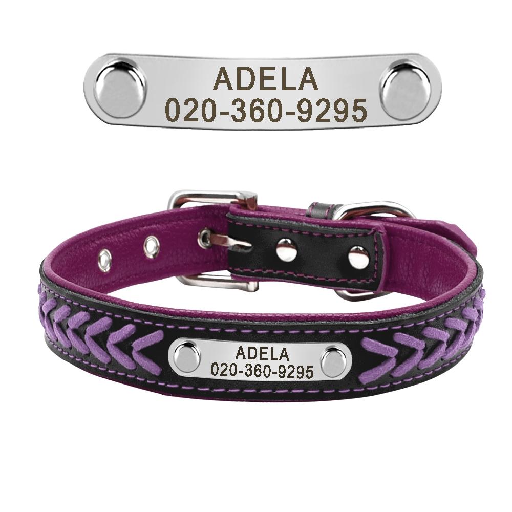Custom Leather Dog Collar Braided Name Plated Dog Collars for Small Medium Large Dog Personalized Engraved On Collar Pet ID Tags XS фиолетовый
Custom Leather Dog Collar Braided Name Plated Dog Collars for Small Medium Large Dog Personalized Engraved On Collar Pet ID Tags XS фиолетовый